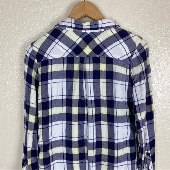 Rails hunter blue yellow plaid shirt size small - Picture 9 of 9